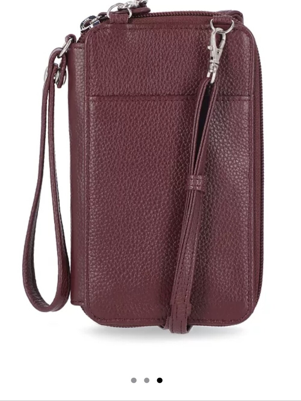 Giani Bernini Softy Leather Tech Crossbody Wallet - Wine NWT - Picture 3 of 3